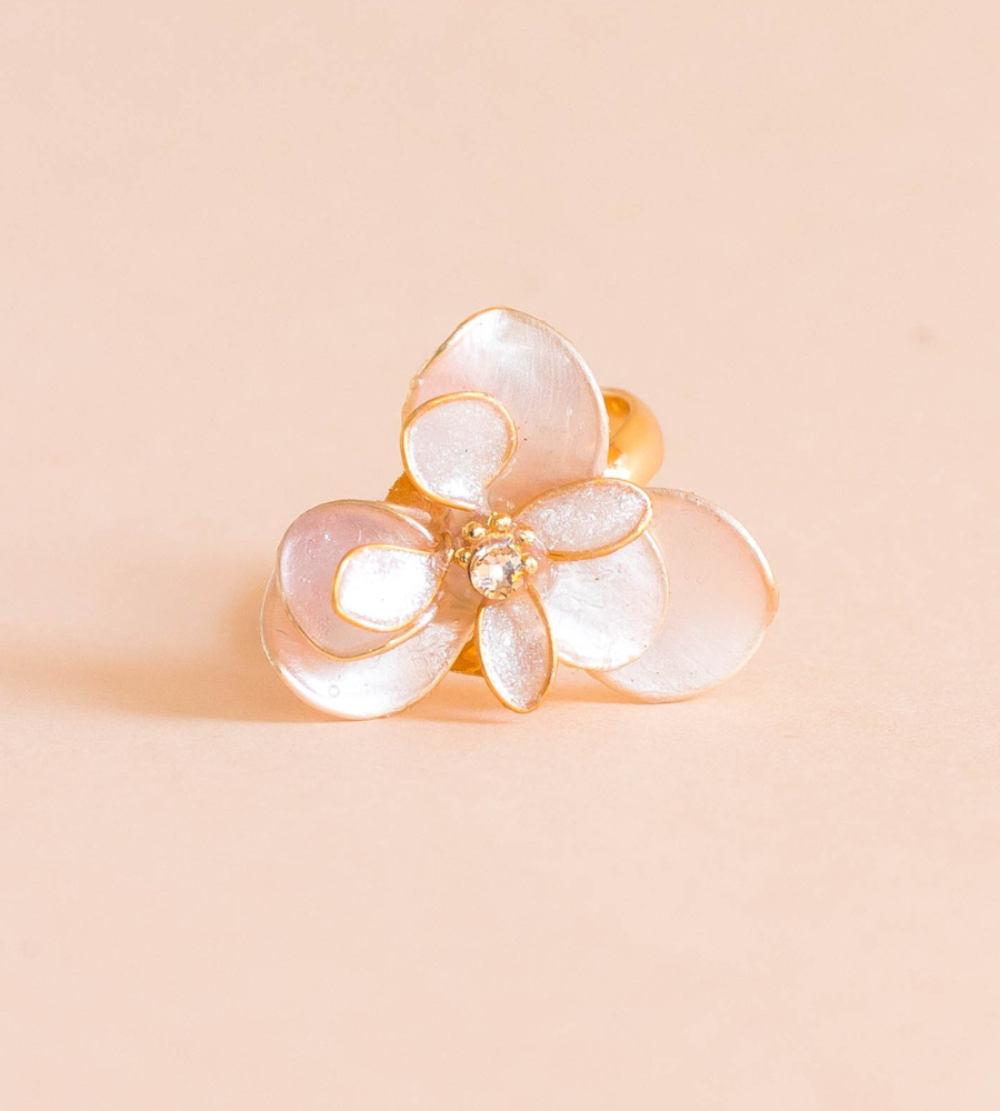 Anillo Orquídea ivory