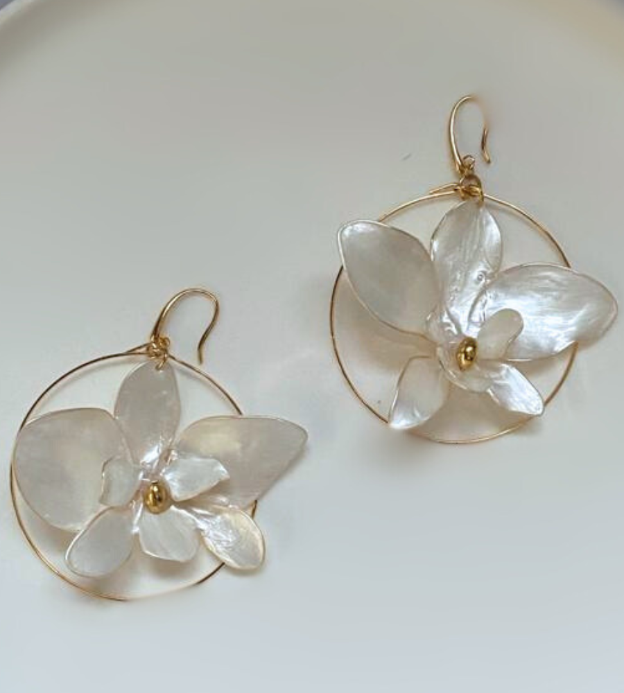 White Orchid Hoop