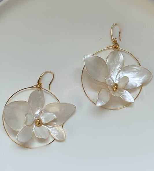 White Orchid Hoop