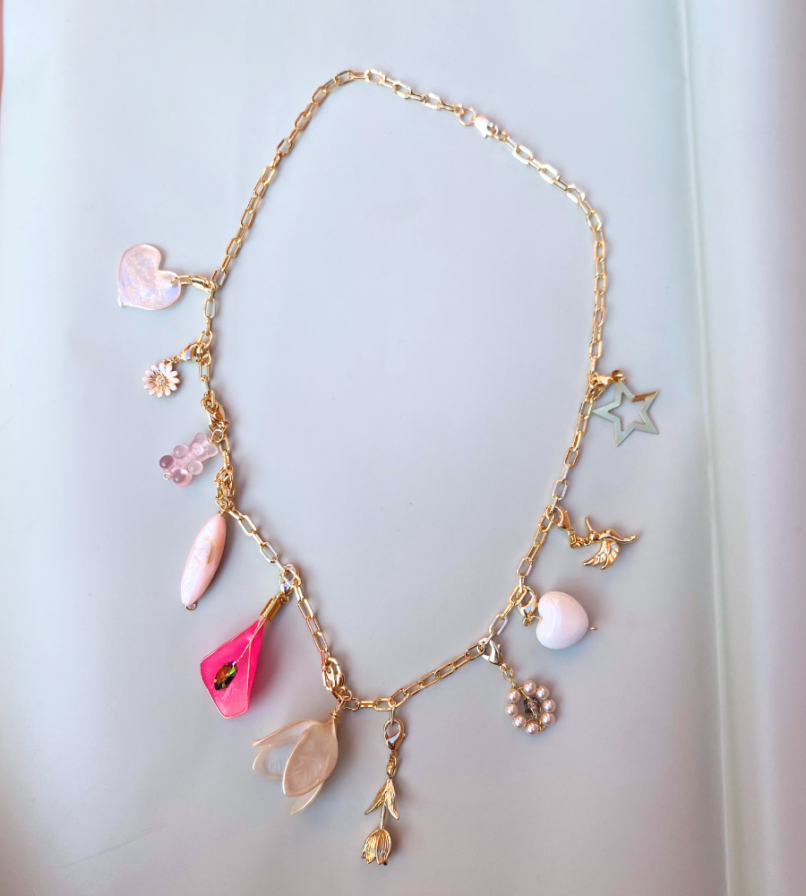 Chunky Necklace Pink Fluor