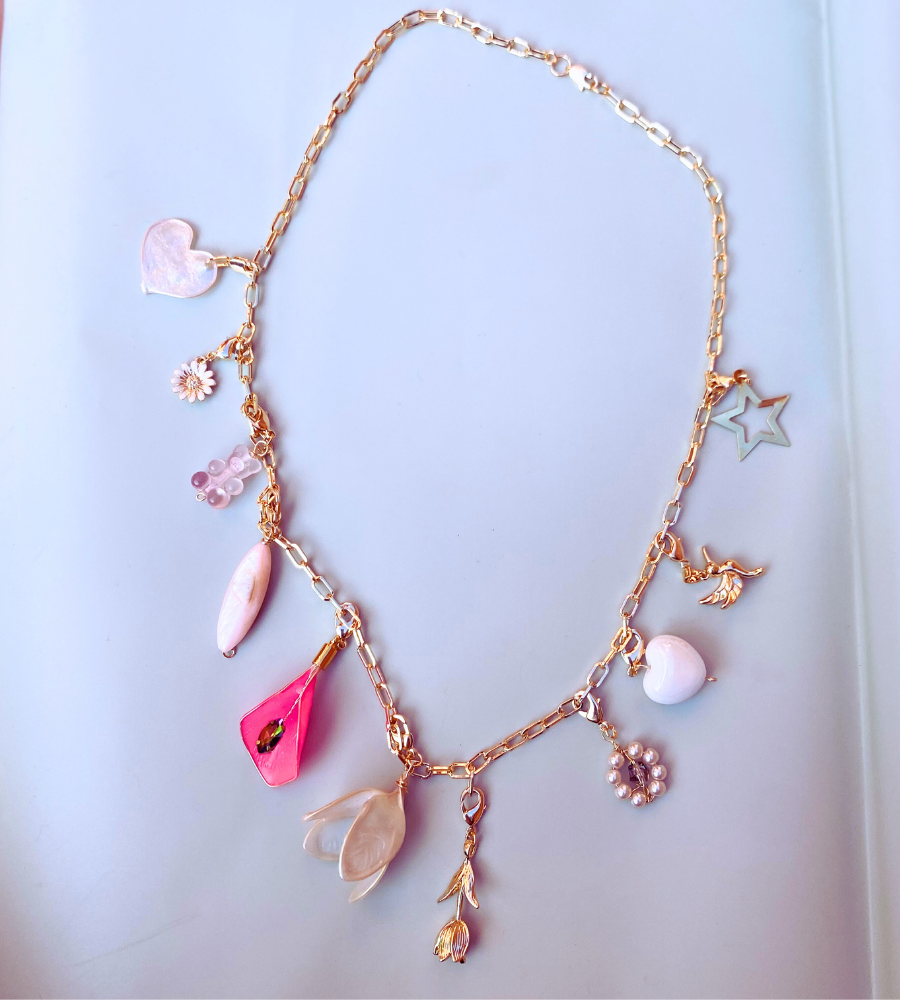 Chunky Necklace Pink Fluor